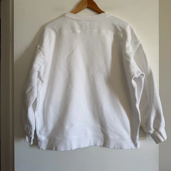 Lululemon Athletica White Perfectly Oversized Crewneck Sweatshirt size XL EUC - Picture 3 of 6